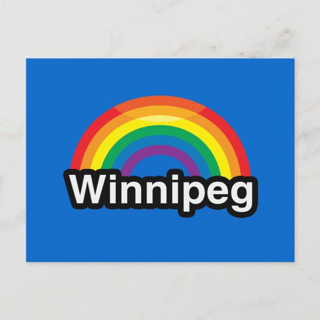 POSTAL WINNIPEG ORGULLO LGBT RINBOW (Anverso)