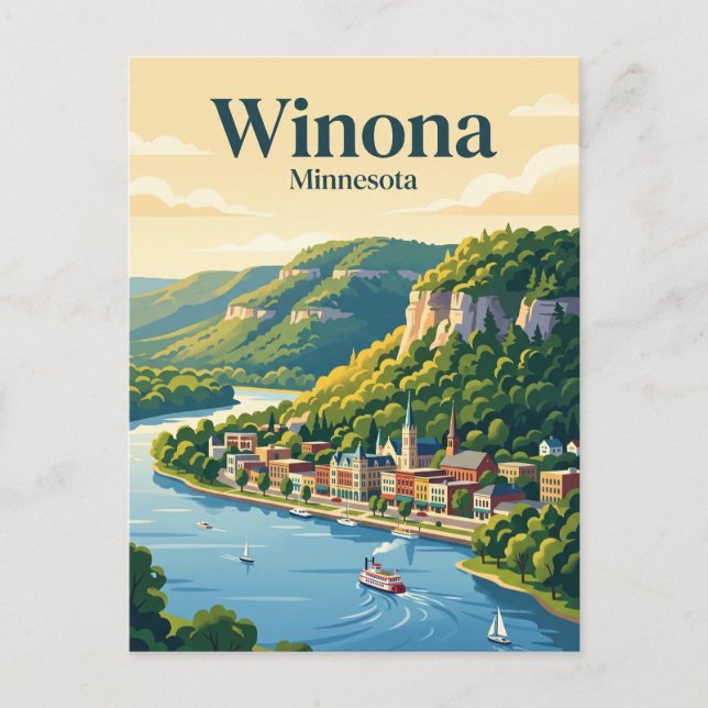 Postal Winona, Minnesota (Anverso)