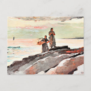 Postal Winslow Homer - Bahía de Saco, arte fino,