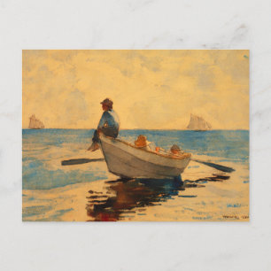 Postal Winslow Homer Boys en una historia