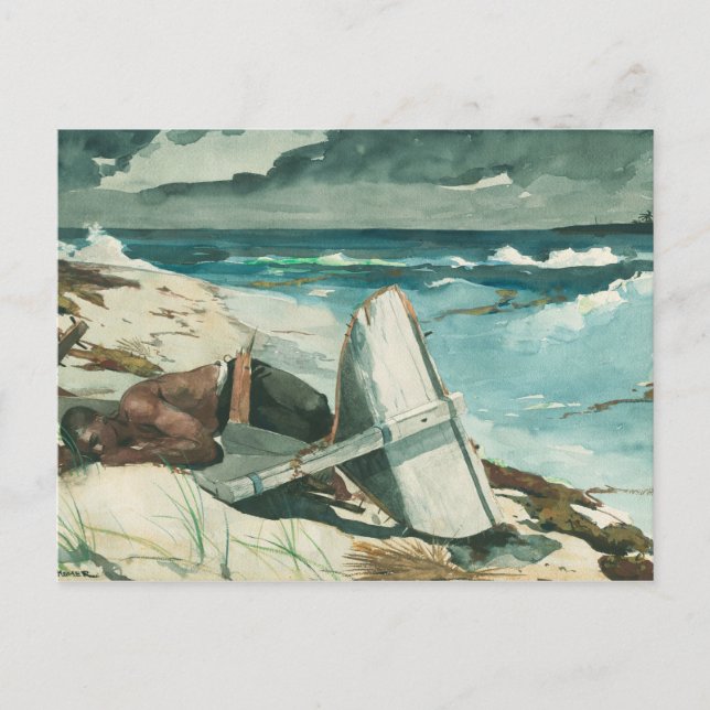 Postal Winslow Homer - Después del huracán, Bahamas (Anverso)