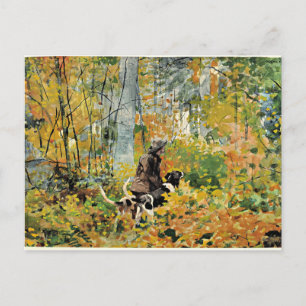 Postal Winslow Homer - En el sendero, pintura artística f
