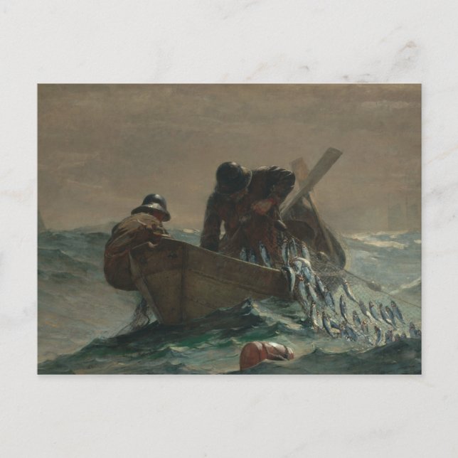 Postal Winslow Homer - La red de arenques (Anverso)