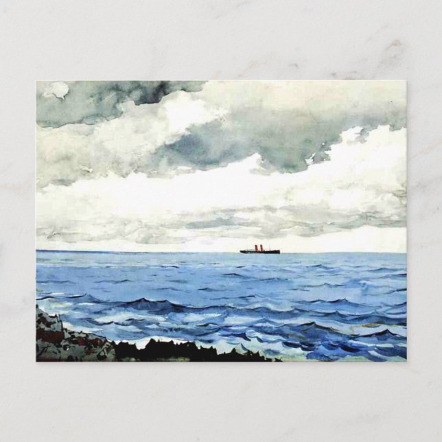 Postal Winslow Homer, pintura, Bermudas (Anverso)