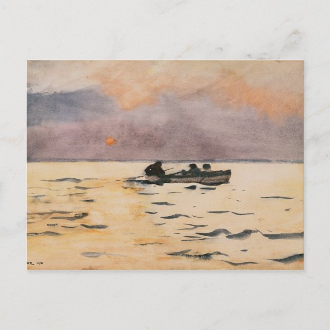 Postal Winslow Homer - Rowing Home (Anverso)