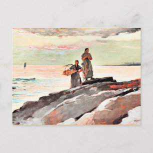 Postal Winslow Homer - Saco Bay, famosa pintura