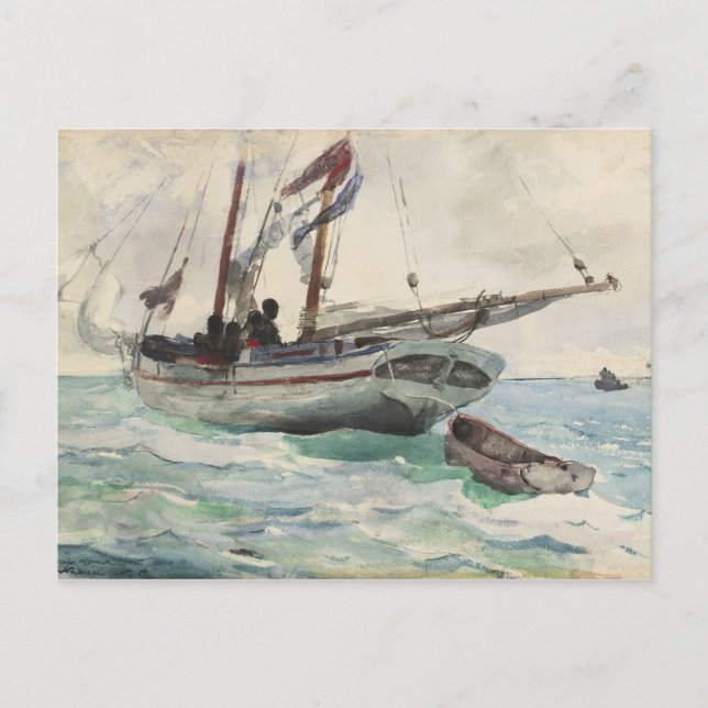 Postal Winslow Homer - Schooner - Nassau (Anverso)