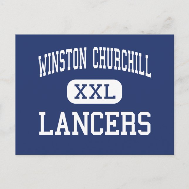 Postal Winston Churchill - Lancers - High - Eugene Oregon (Anverso)