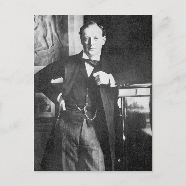Postal Winston Spencer Churchill en 1904 (Anverso)