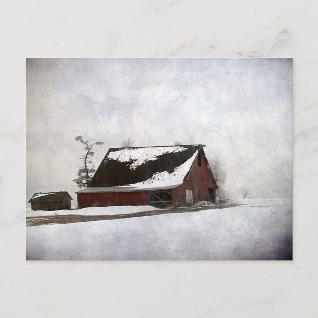 Postal Winter Barn (Anverso)
