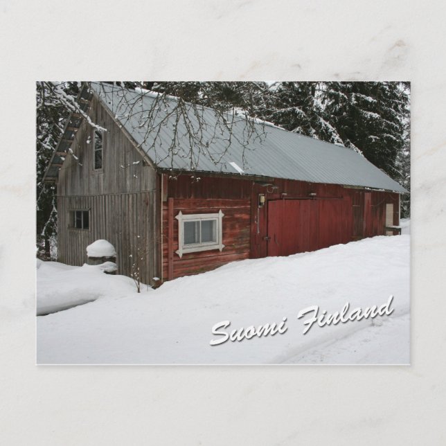 Postal Winter Barn (Anverso)