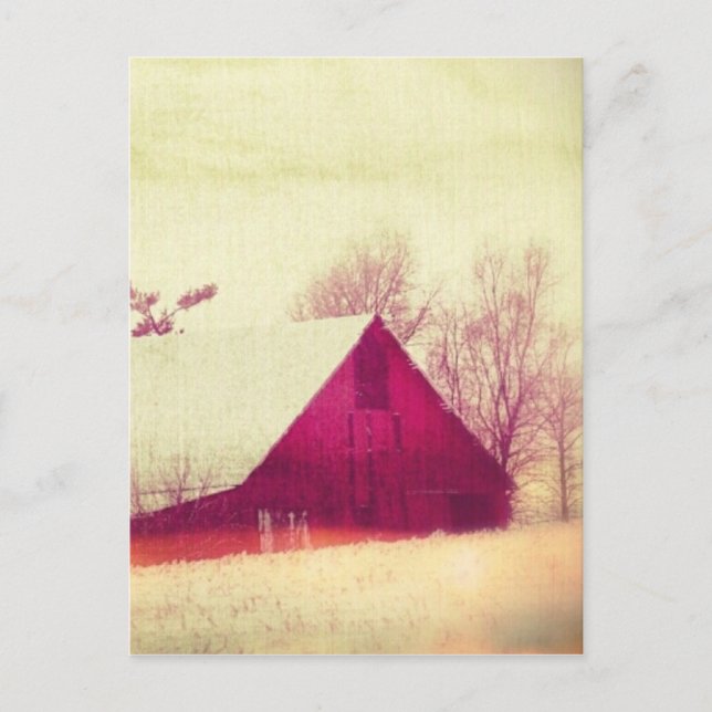 Postal Winter Barn (Anverso)