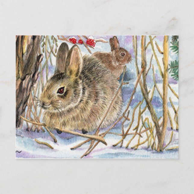 Postal Winter Bunnies (Anverso)