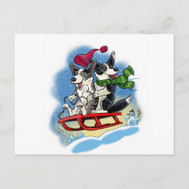 Postal Winter Corgis