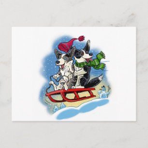 Postal Winter Corgis