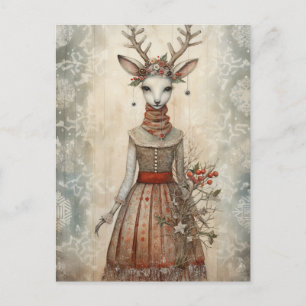 Postal Winter Deer Collage