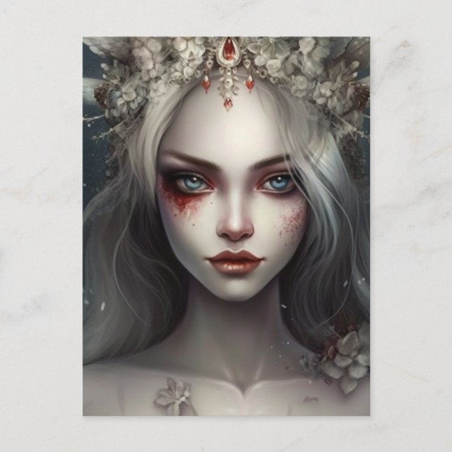 Postal Winter Fairy Gothic Queen (Anverso)