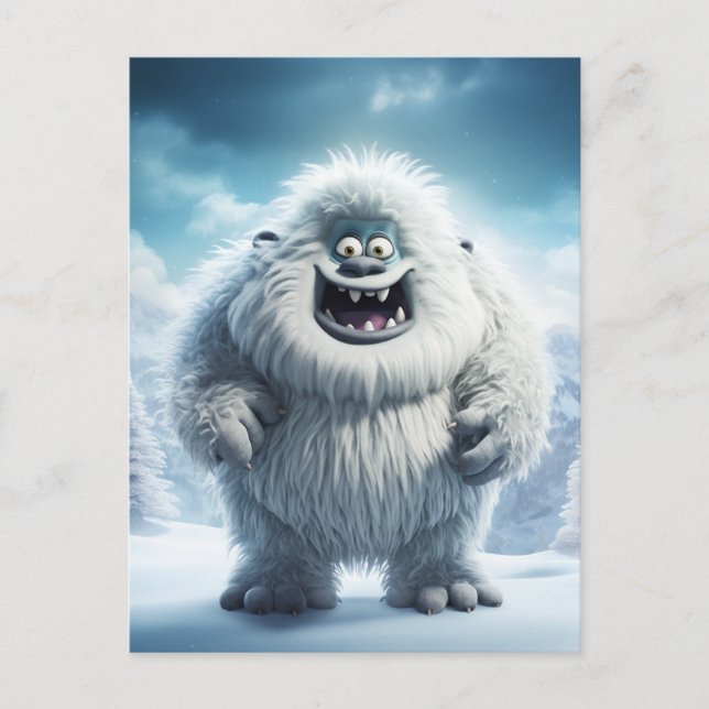 Postal Winter Fun Yeti (Anverso)