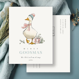 Postal Winter Goose Christmas Business Corporate Logo