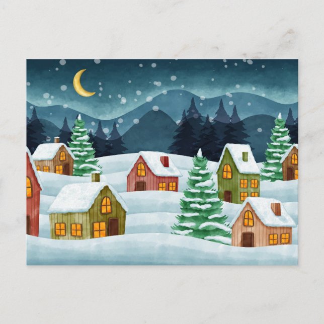 Postal Winter in town (Anverso)