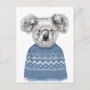 Postal Winter koala