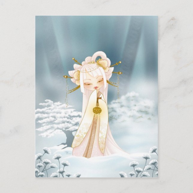 Postal Winter kokeshi (Anverso)