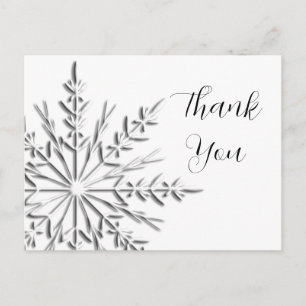 Postal Winter Snowflake Gracias