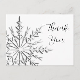 Postal Winter Snowflake Gracias