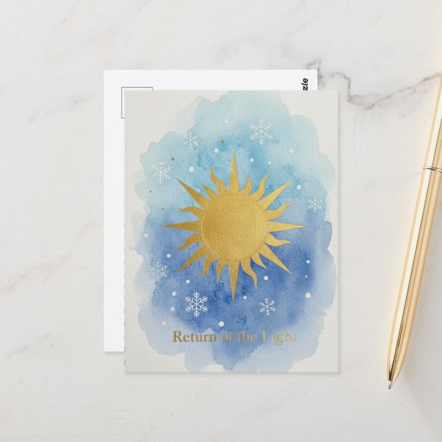Postal Winter Solstice Postcard (Anverso/Reverso In Situ)