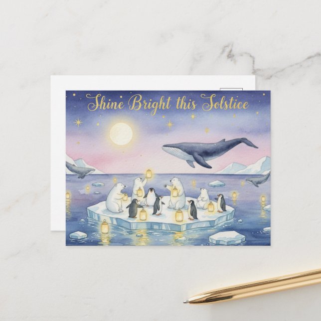 Postal Winter Solstice Postcard (Anverso/Reverso In Situ)
