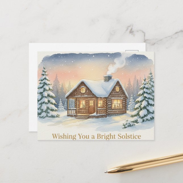 Postal Winter Solstice Postcard (Anverso/Reverso In Situ)