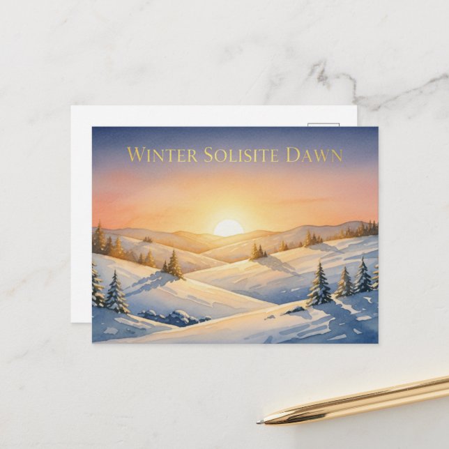 Postal Winter Solstice Postcard (Anverso/Reverso In Situ)