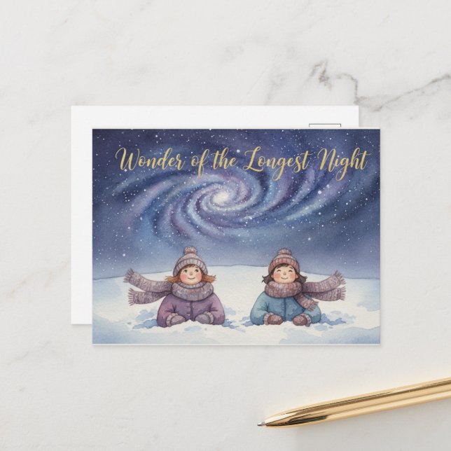 Postal Winter Solstice Postcard (Anverso/Reverso In Situ)