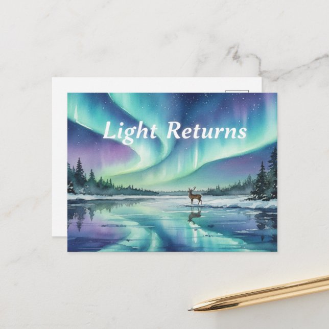 Postal Winter Solstice Postcard (Anverso/Reverso In Situ)