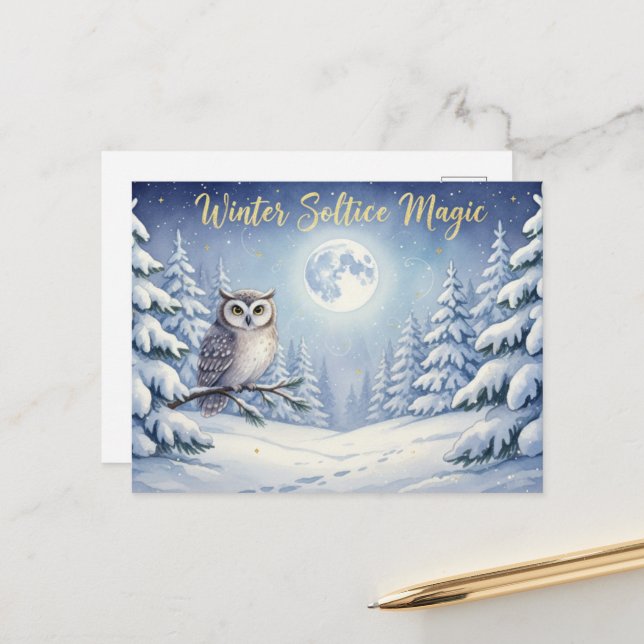 Postal Winter Solstice Postcard (Anverso/Reverso In Situ)