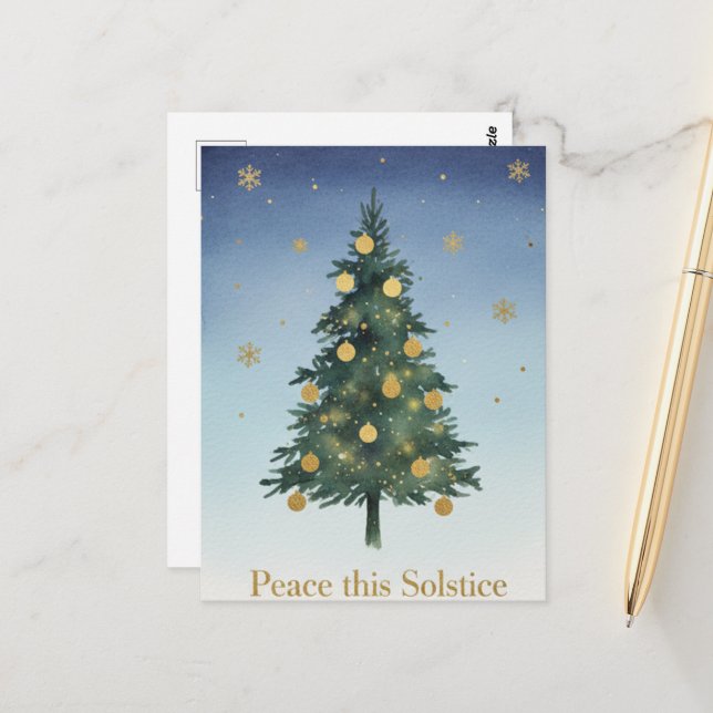 Postal Winter Solstice Postcard (Anverso/Reverso In Situ)