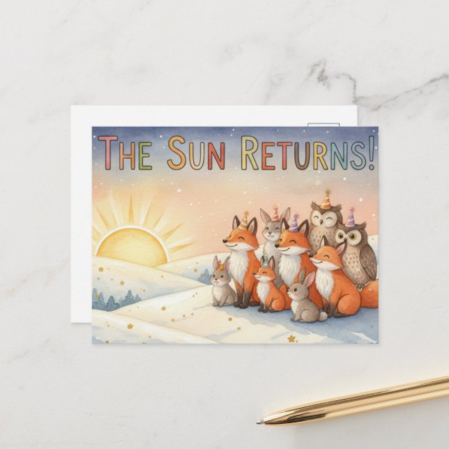 Postal Winter Solstice Postcard (Anverso/Reverso In Situ)