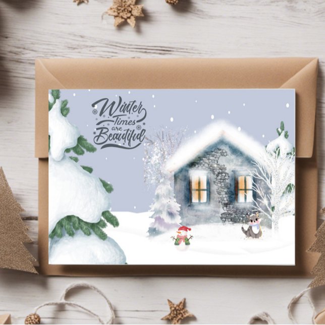 Postal Winter Times are Beautiful (Winter Times are Beautiful Postkarte)