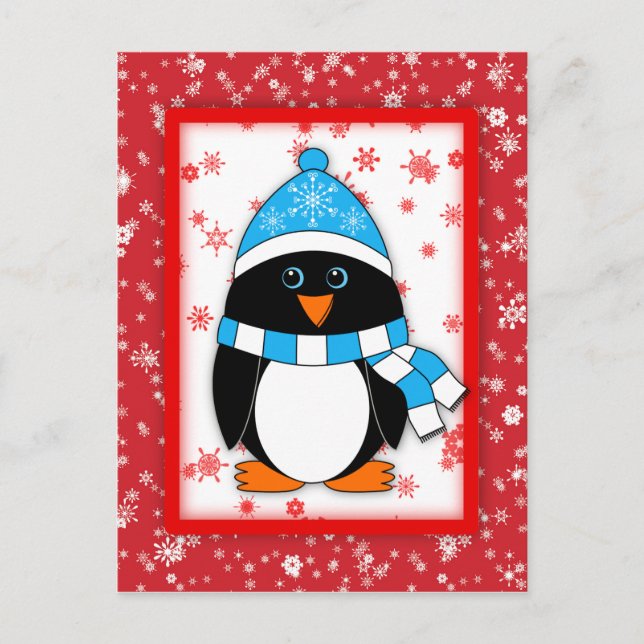 Postal Winter Whimsy Penguin (Anverso)