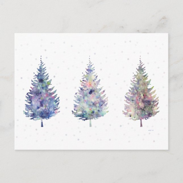 Postal Winter Wonder Trees Art (Anverso)