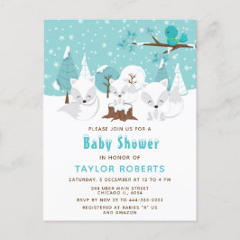 Postal Winter Wonderland Arctic Fox Baby Shower