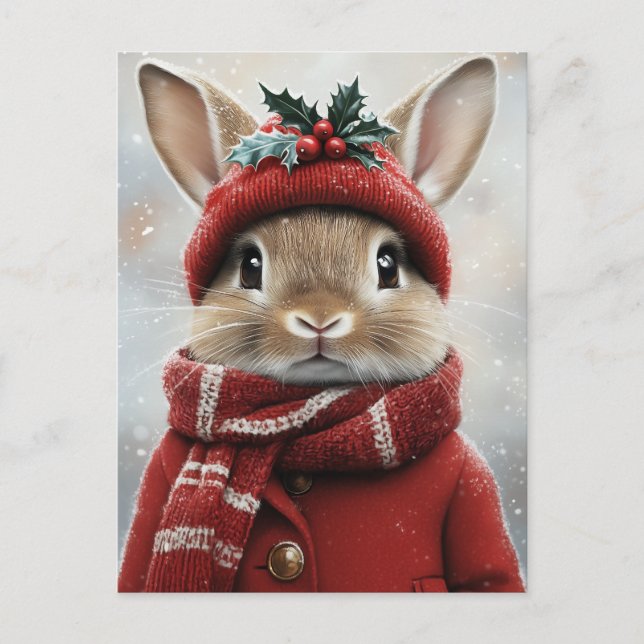 Postal Winter Wonderland Bunny (Anverso)
