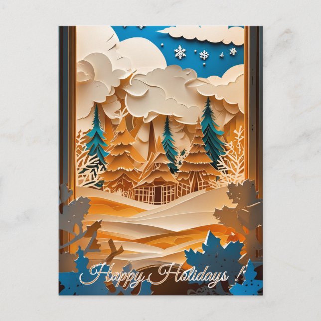 Postal Winter Wonderland Greeting (Anverso)