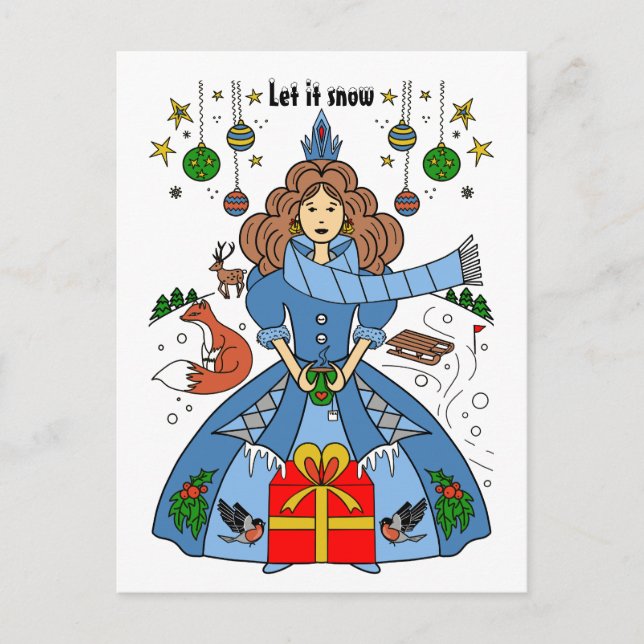 Postal Winter Wonderland para Navidades (Anverso)