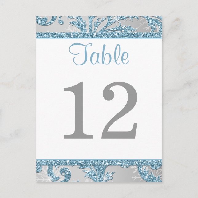 Postal Winter Wonderland Table Number Card 2 (Anverso)