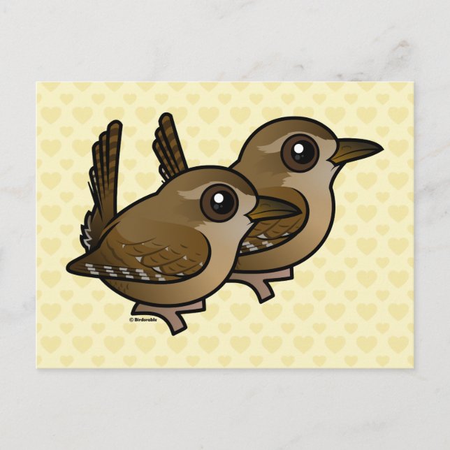 Postal Winter Wren Pair (Anverso)
