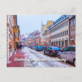 Postal Wintertime en Bamberg Alemania Postcard