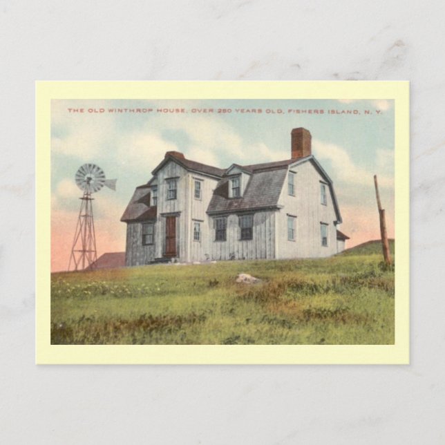 Postal Winthrop House, Isla de los Pescadores, New York V (Anverso)