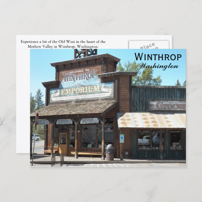 Postal Winthrop, Washington Travel Photo (Anverso / Reverso)