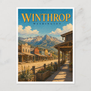 Postal Winthrop Washington Western Boardwalk GeoSaga